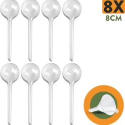 STFF & Co® Waterdruppelaar Voor Planten – Irrigatiesysteem Automatisch Watergeefsysteem – Waterbollen Voor Planten – Bewateringssysteem – 8 Stuks - 8cm