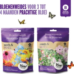 Seeds & Mixes Bloemenweide Zaden Meerjarig En Wilde Bloemen 2 Stuks