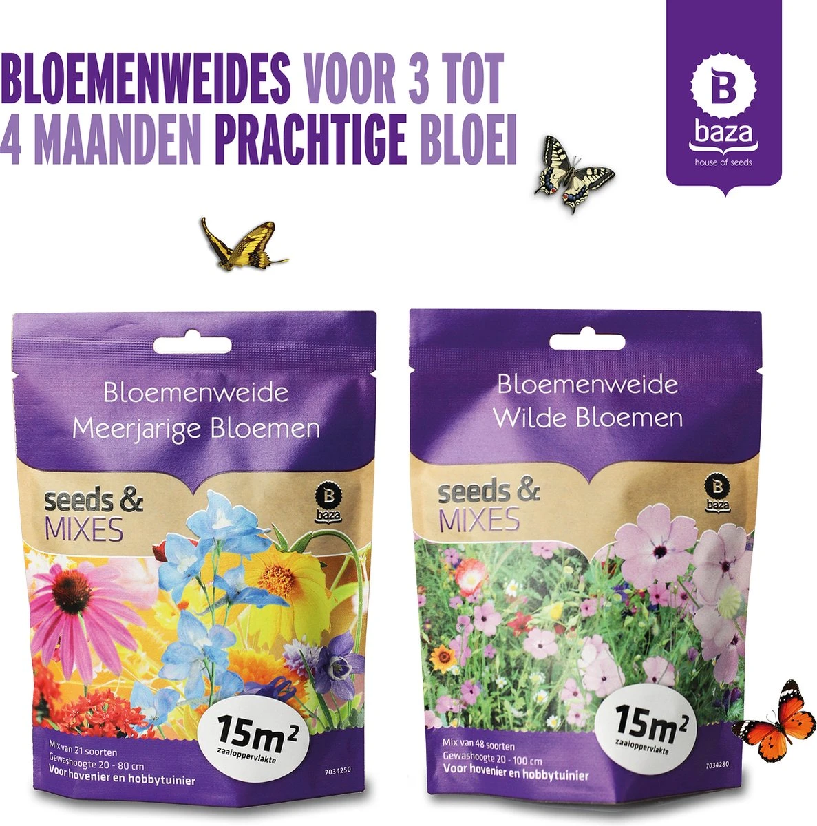 Seeds & Mixes Bloemenweide Zaden Meerjarig En Wilde Bloemen 2 Stuks 1 Seeds & Mixes Bloemenweide Zaden Meerjarig En Wilde Bloemen 2 Stuks