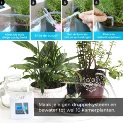 Automatisch Bewateringssysteem Voor Kamerplanten Met Pomp – Waterdruppelaar – Watergeefsysteem– Planten Watergever -Exporteren Buiten Groen Winkel 1200x1163 2