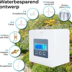 Automatisch Bewateringssysteem Voor Kamerplanten Met Pomp – Waterdruppelaar – Watergeefsysteem– Planten Watergever -Exporteren Buiten Groen Winkel 1200x1186 1