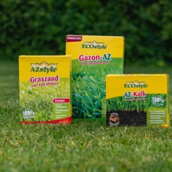 ECOstyle Graszaad Herstel Snelkiemend Gazon Gras – Herstelt Kale Plekken – Vogelwerende Coating – Geschikt Voor Zon- En Schaduw Gazons - Snelle Kieming – 20 – 30M² – 500 GR -Exporteren Buiten Groen Winkel 1200x676 3