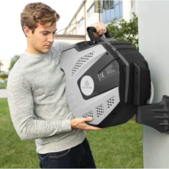 CoolHome Wandslangenbox 15 Meter + 1,5 Meter - Tuinslang Met Haspel- Slangenhouder 180° Draaibaar - Tuinslanghaspel Zwart - Grijs -Exporteren Buiten Groen Winkel 1200x992 2