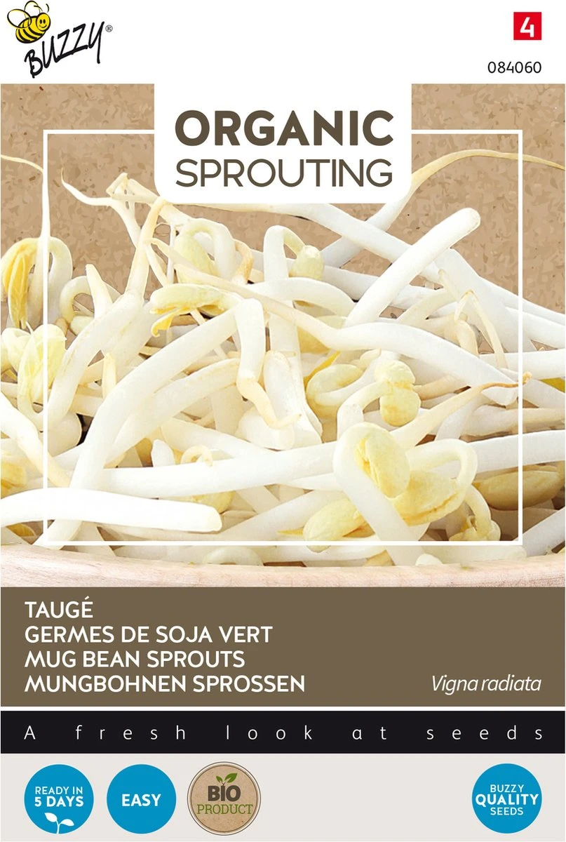 Buzzy® Organic Sprouting Taugé (BIO) 2 Buzzy® Organic Sprouting Taugé (BIO) - Afbeelding 2