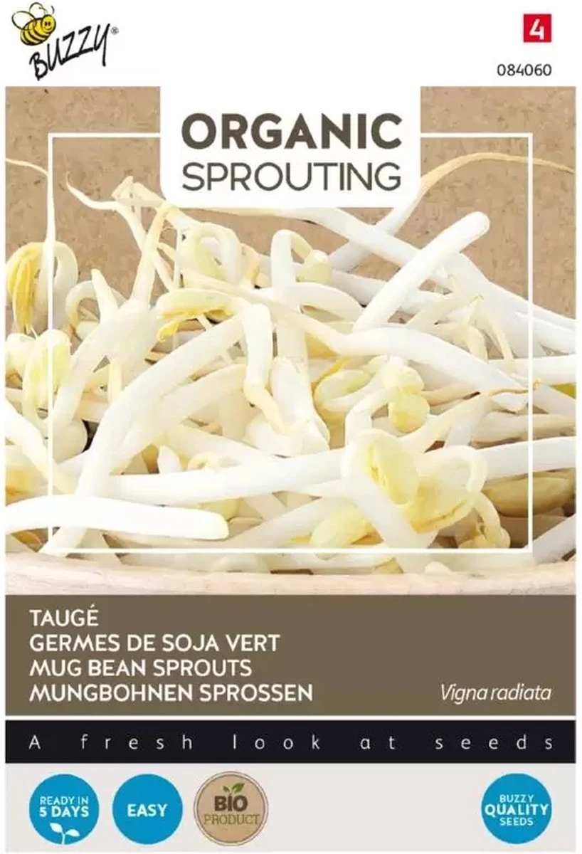Buzzy® Organic Sprouting Taugé (BIO) 4 Buzzy® Organic Sprouting Taugé (BIO) - Afbeelding 4