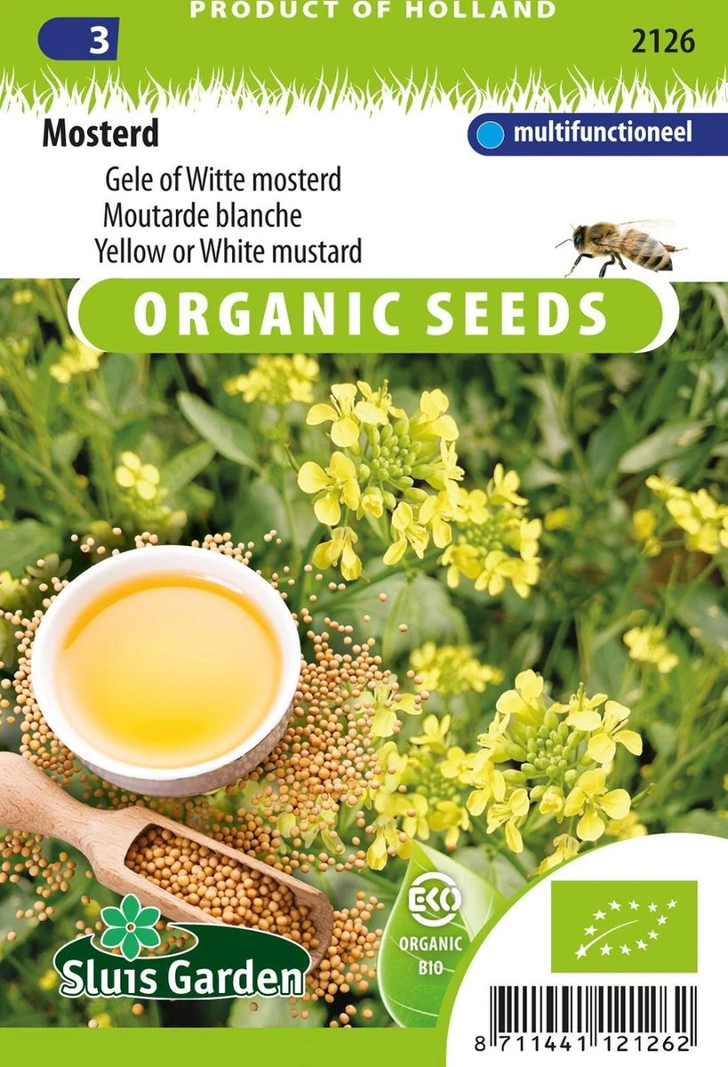 Sluis Garden - Gele/ Witte Mosterd Biologisch (Sinapsis Alba) 1 Sluis Garden - Gele/ Witte Mosterd Biologisch (Sinapsis Alba)
