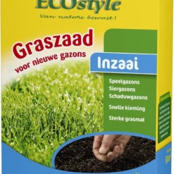 ECOStyle Graszaad-Inzaai Voor Nieuwe Gazons - Dicht Gazon Zonder Mos - Sterke Grasmat - Snelkiemend Graszaad - Speel & Siergazons - 50 M² - 1 KG -Exporteren Buiten Groen Winkel 851x1200