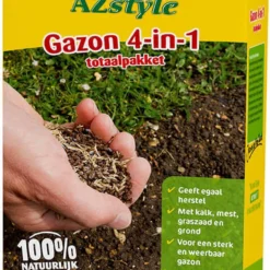 ECOstyle Gazon 4-in-1 Totaalpakket Met Kalk, Mest, Graszaad & Grond In Een Doos - Geeft Kale Plekken In Gras Egaal Herstel - 5- 10 Kale Plekken - 1 KG -Exporteren Buiten Groen Winkel 857x1200 1