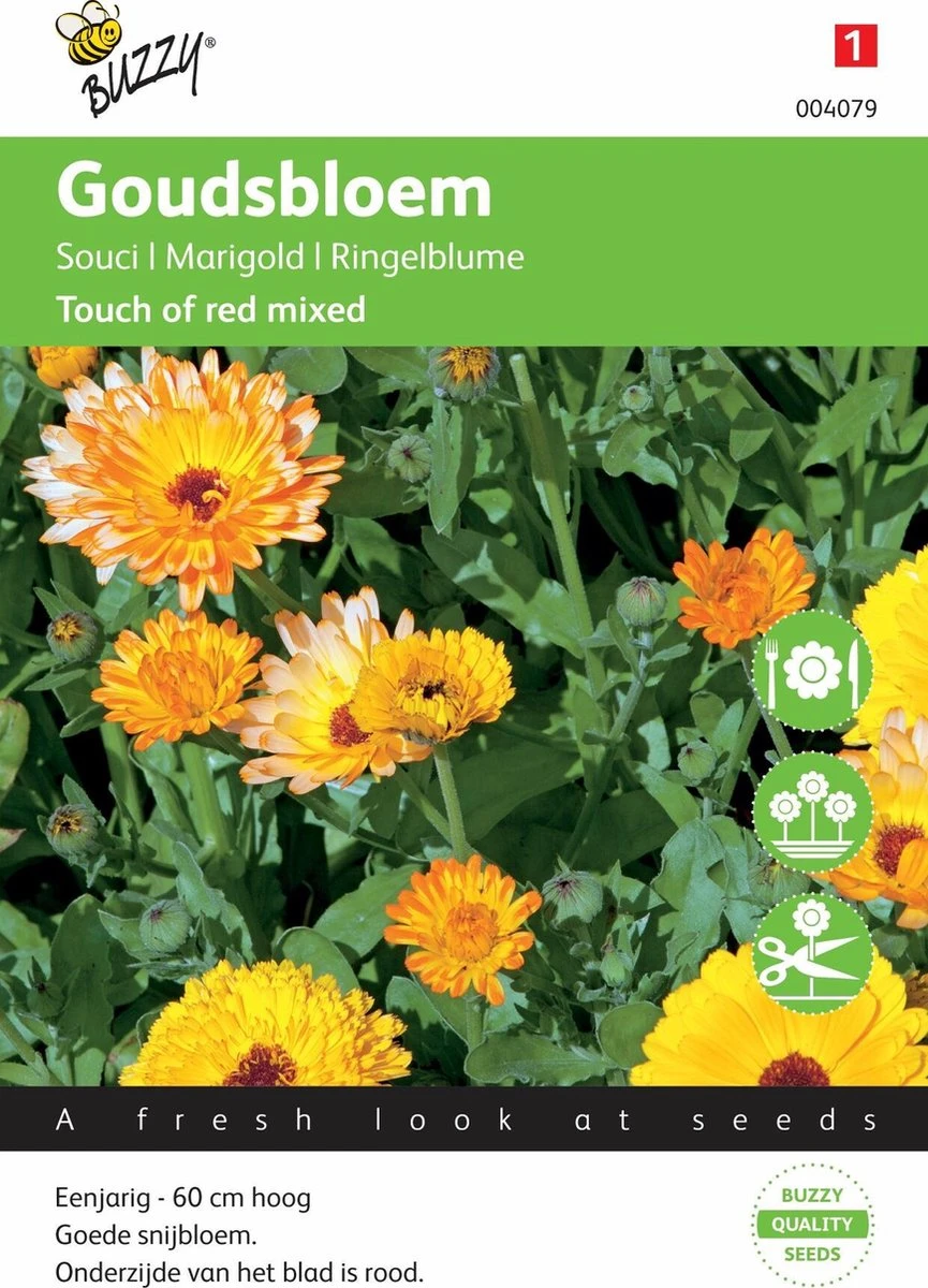 Buzzy® - Goudsbloem Touch Of Red Mix (Calendula Officinalis) 1 Buzzy® - Goudsbloem Touch Of Red Mix (Calendula Officinalis)