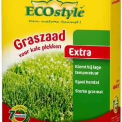 ECOstyle Extra Graszaad Herstel - Inzaaien Van Kale Plekken En Beschadigde Delen - Vogelwerende Coating - Dicht & Sterk Gazon - Kiemt Bij Lage Temperatuur - 4-6 M² - 100 GR -Exporteren Buiten Groen Winkel 898x1200