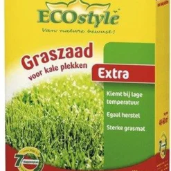 ECOstyle Extra Graszaad Herstel - Inzaaien Van Kale Plekken En Beschadigde Delen - Vogelwerende Coating - Dicht & Sterk Gazon - Kiemt Bij Lage Temperatuur - 4-6 M² - 100 GR -Exporteren Buiten Groen Winkel 912x1200